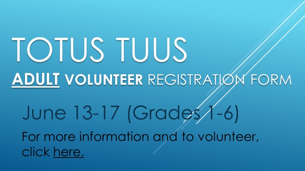 Totus Tuus - Adult Volunteer Registration